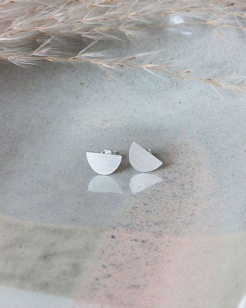 Mond Ohrstecker "Moon" aus Silber von pikfine